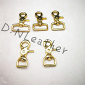 纯黄铜方底环龙虾扣 皮具箱包五金配件 纯铜背带财布钩扣包带狗扣