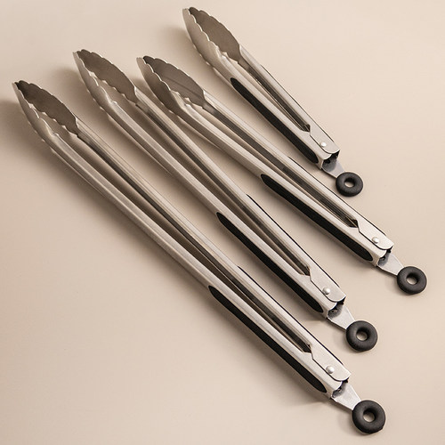 不锈钢食品夹加长加厚耐用烧烤夹