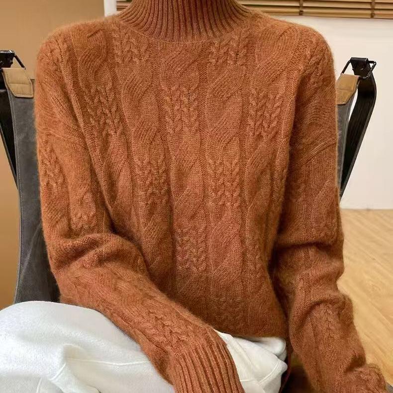 恒源祥彩羊美拉德半高领羊绒衫