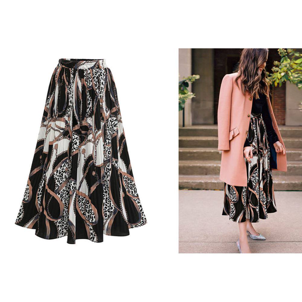 2019 folding skirt in the long print large swing skirtin the Women's clothing/Boutique , Skirts  category - from Buy2taobao.com to provide professional Taobao agent buy service