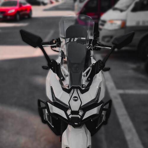适用三阳HUSKY150改装哈士奇150ADV后照镜前移折叠反光镜前移配件