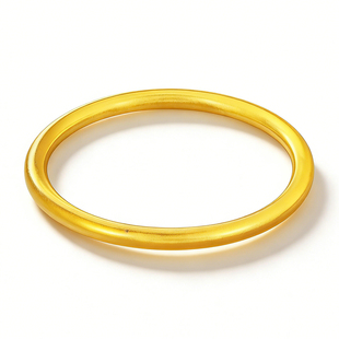 古法黄金素圈实心传承金镯子9999金包银手镯2025新款 送女友礼物