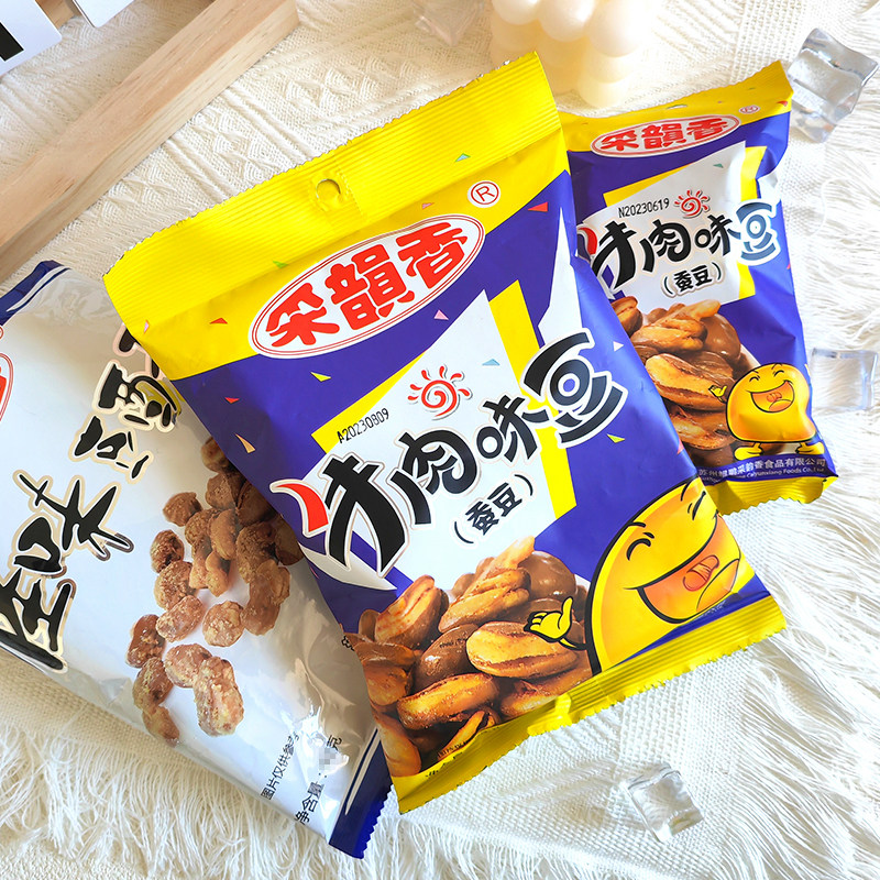 采韵香牛肉味豆蚕豆怪味豆牛肉豆大袋小袋8090怀旧零食校园小食品
