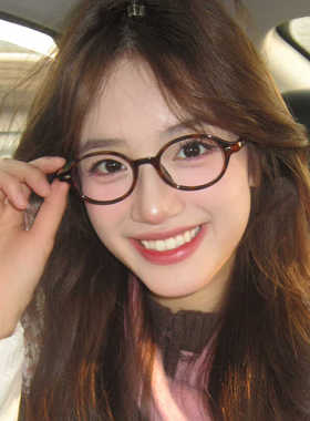 显脸小神器玳瑁色眼镜装饰文艺