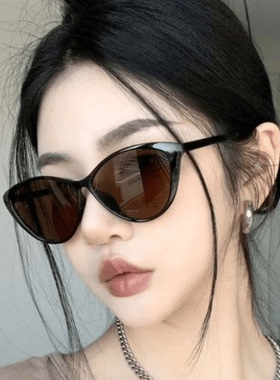 多边形网红款猫眼素颜镜韩系女