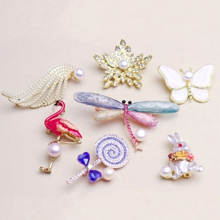 天然淡水真珍珠胸针龙年气质精美防走光胸花配饰时尚 大衣秋冬百搭