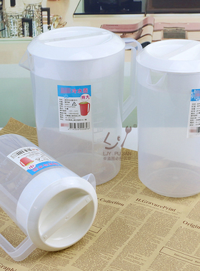 台湾冷水壶量杯5000CC量水杯带刻度带盖刻度量杯5升奶茶壶芳4升