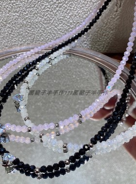 闪闪爱心锆石仿水晶项链