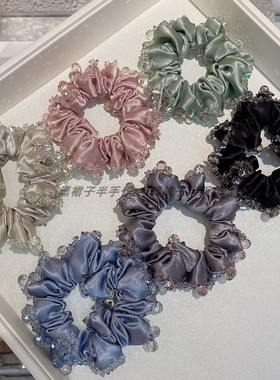 6色~媲美柜货轻奢手缝玻璃水晶切面超闪质感满天星基础黑色质感