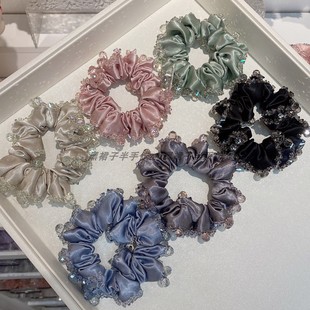 6色 媲美柜货轻奢手缝玻璃水晶切面超闪质感满天星基础黑色质感