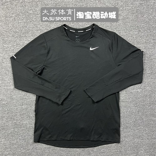 耐克长袖男子速干反光T恤跑步