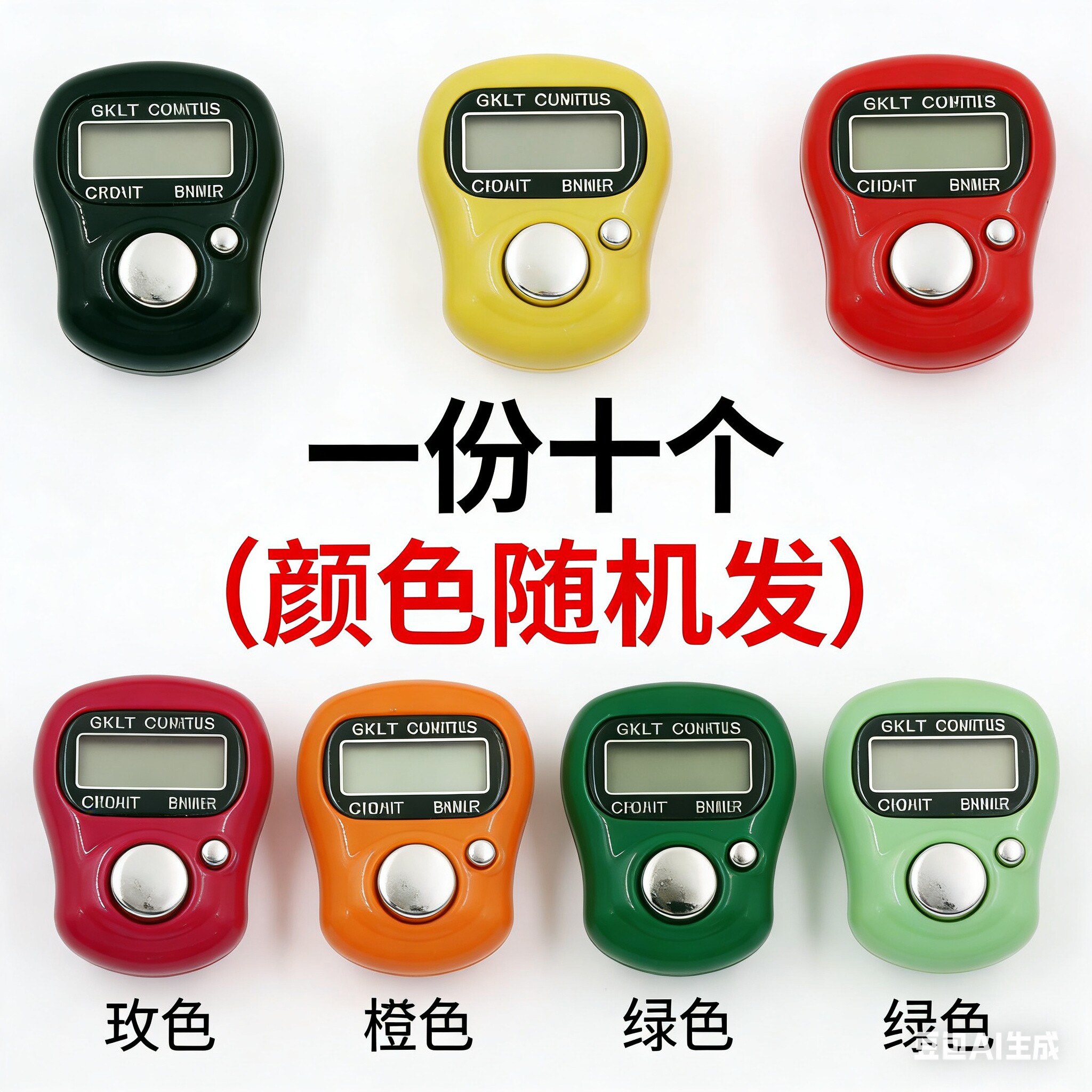 手动电子记数器 LED计数器按键式手指计数器戒指记数器指环点数器