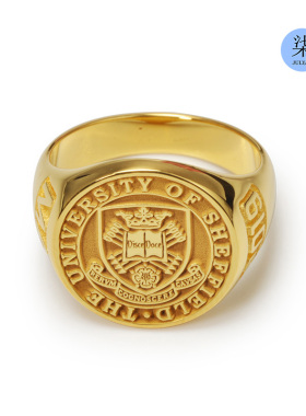 戒指柒玥925银学校纪念男女