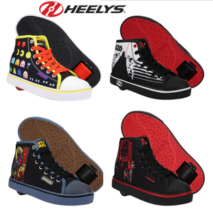 儿童轮滑代步轮子时尚 新款 美国heelys男童暴走鞋 轱辘 正品 帆布夏季