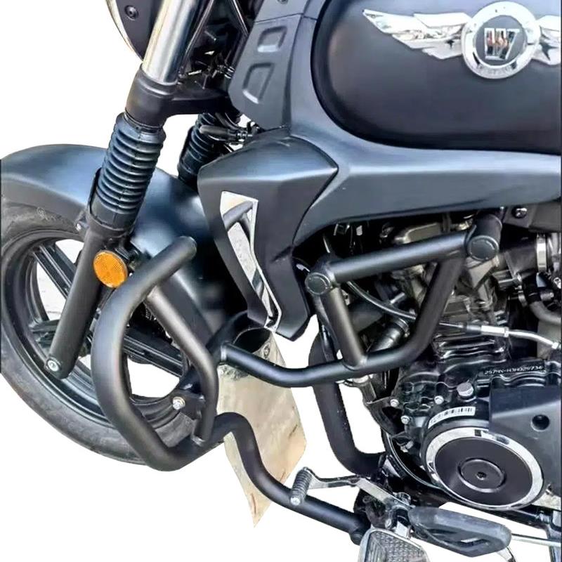 适用新款豪爵旅行版TR300保险杠都市版防摔杠前护杠原车无损改装