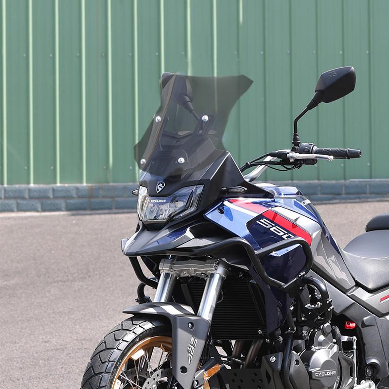 天飞仕适用2024款赛科龙RX600改装风挡加高前挡风配件护胸挡雨板