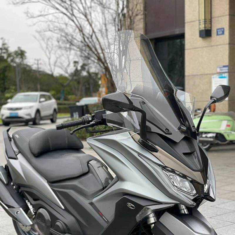 适用光阳AK550风挡改装挡风配件前挡加高加宽护手风挡挡雨板护胸