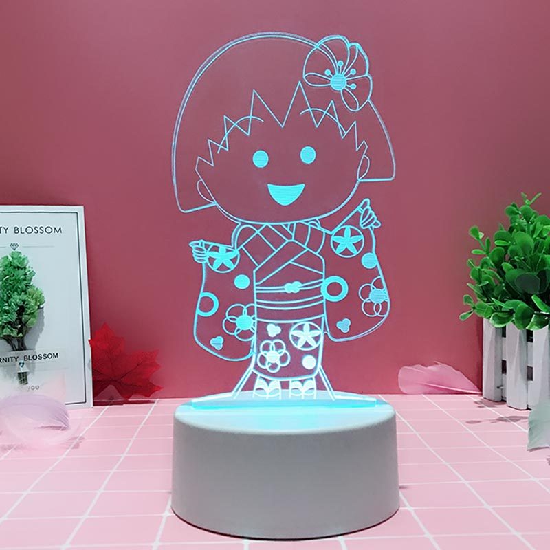 樱桃小丸子小夜灯卡通可爱遥控