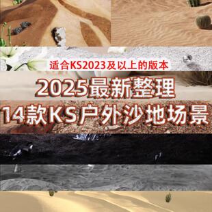 keyshot场景户外沙漠沙地素材KS地形沙子砂砾场景模型渲染源文件