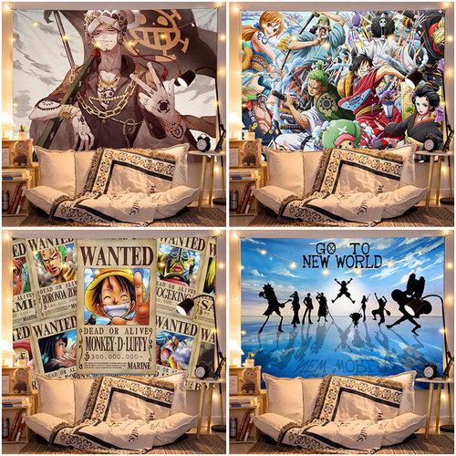 海贼王背景布动漫背景布路飞挂布