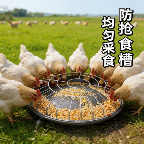 户外特厚防撒自动下料鸡食槽
