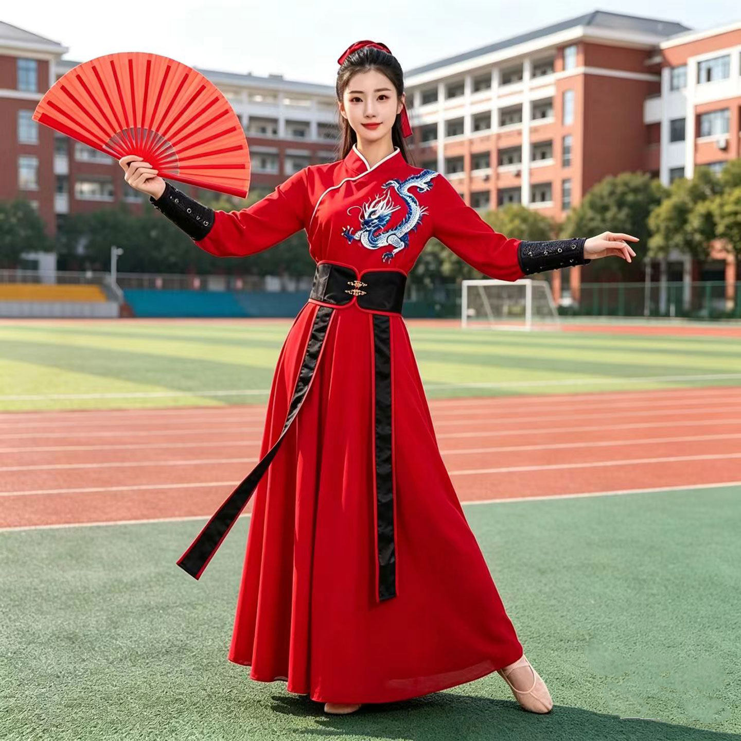 雪龙吟古典舞中国风打鼓服太极剑图片