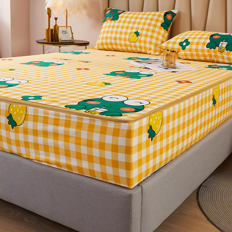 DTB9六面全包防水床笠单件隔尿透气床罩可拆卸拉链式席梦思床垫保