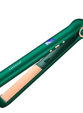 新款外贸货源夹板 PTC陶瓷绿色直发棒 旋转电线LCD数显调温直发器