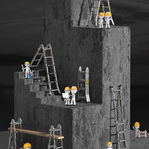 2D5M伸缩梯子家用多功能便携升降楼梯工程铝合金折叠小巨人字