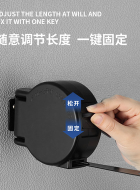 日本进口MUJIE悦本家阳台晾衣绳 黑色凉衣绳 卫生间伸缩挂衣绳 墙