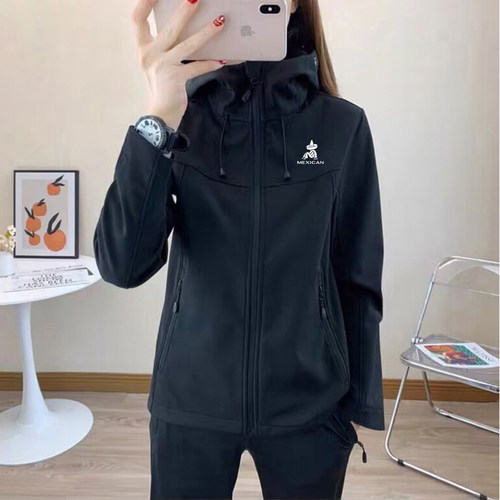 稻草人软壳冲锋衣女防风防水夹克