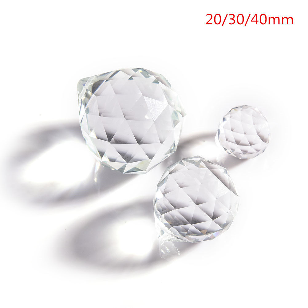 1pcs clear 30mm crystal ball prism faceted glass chandelier