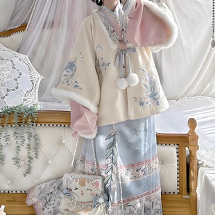 成人加厚全套拜年 国风古装 汉服女秋冬马面裙女明制正品 原创新中式