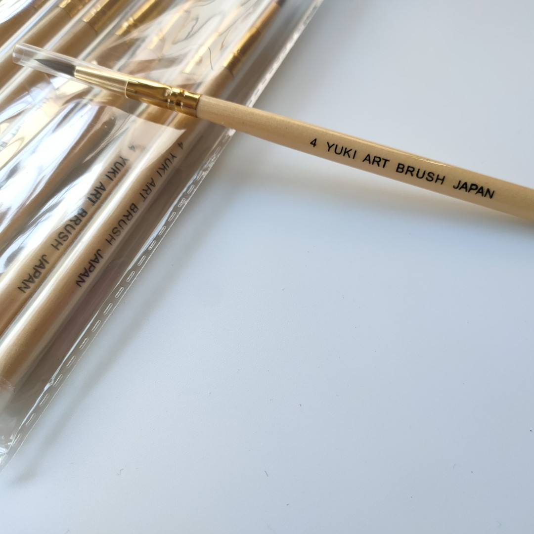 美甲笔 套装彩绘拉线笔 水晶画花雕花笔 仿貂毛笔圆头 金色光疗笔