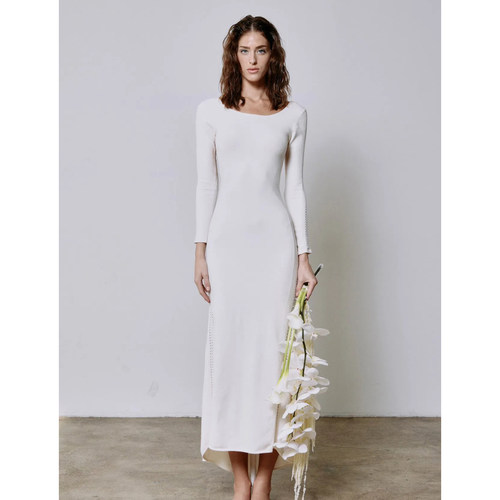 Tension Archive Debutante可降解材质蕾丝露背弹力羊毛鱼尾裙