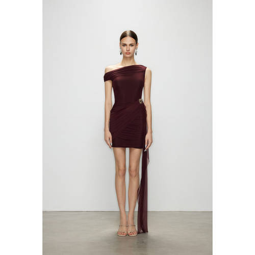 Artel Retro 2025秋季新品 短款拖尾礼服裙 纱影