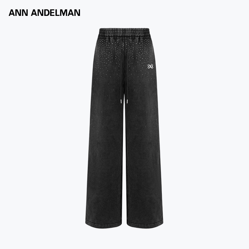 ANN ANDELMAN 2025新款休闲裤 休闲直筒裤烫钻卫裤