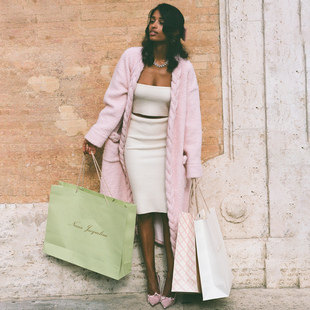 狐狸毛围脖时尚 赵露思同款 24AW Jacqueline 短外套弹力半裙 Nana