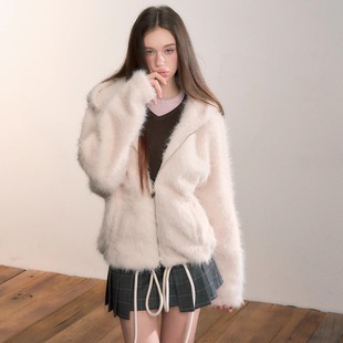 VIAPITTI 连帽宽松毛毛抽绳外套 25AW