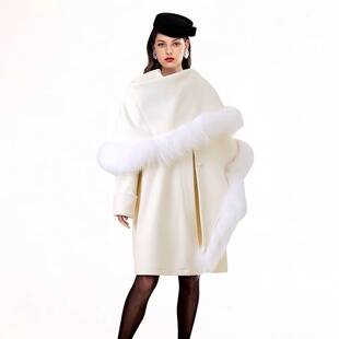 饰纯羊毛呢披肩装 Sleep 貉子毛条装 25AW 饰廓型短大衣 Over
