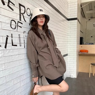 设计师女装 新款 ODTD25秋季 含领带 休闲衬衫 百搭通勤上衣