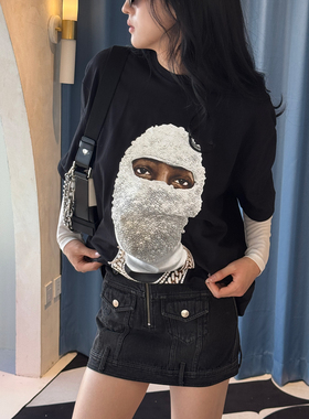 【清货3折】IH NOM UH NIT 怪奇物语明星同款黑色珍珠蒙面人T恤