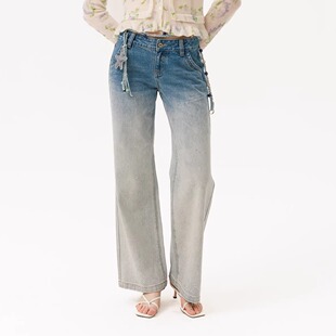 烫钻直筒渐变牛仔裤 26SS春夏 PURA ARTE