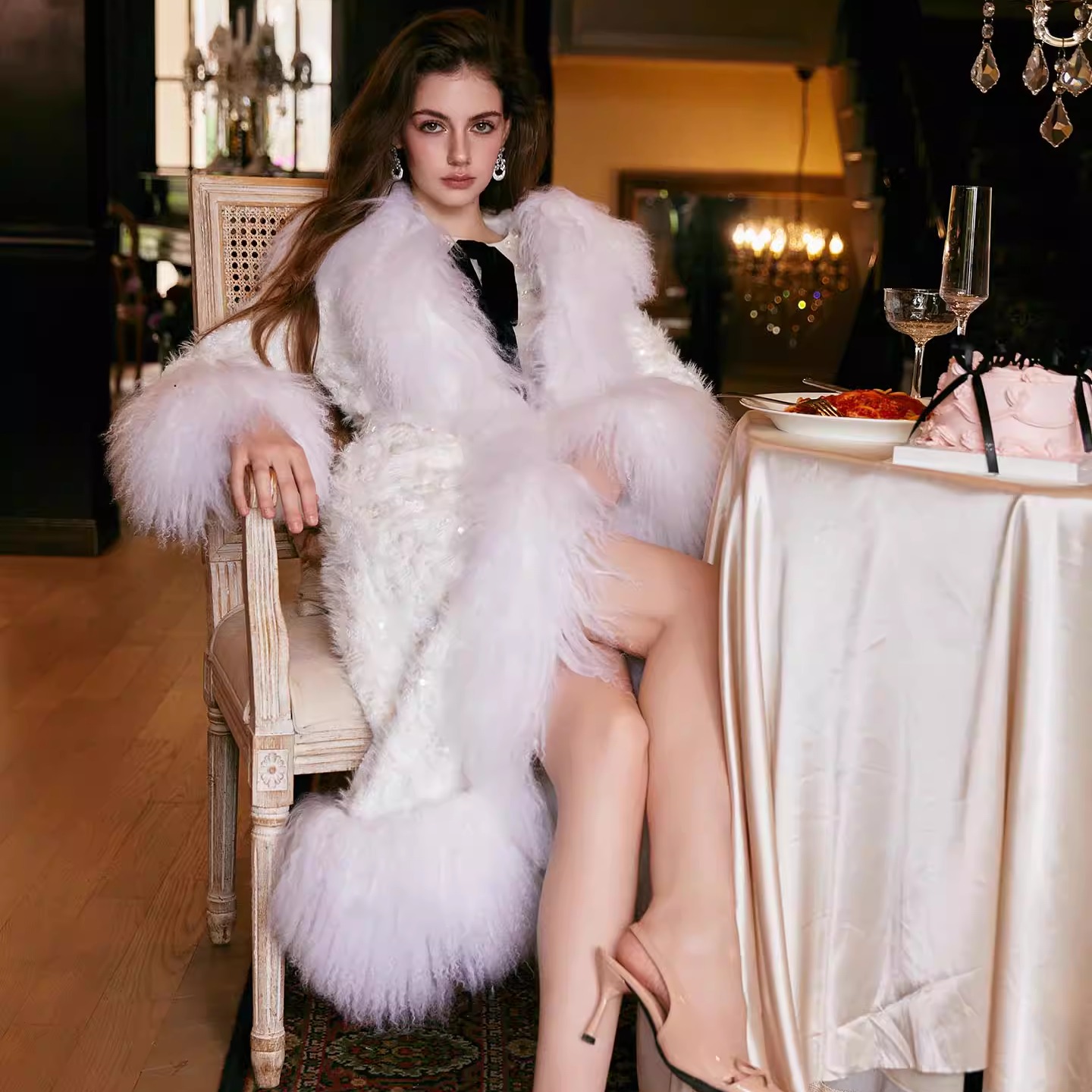 Wardrobes by chen 高定重工粗花呢珠绣滩羊毛大衣外套