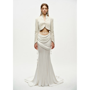 LIU 网纱长款 25新款 镂空短外套 半裙 西装 CAMEY