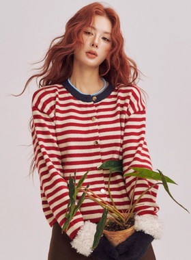 Cloud Season 25AW 松间诗条纹毛衣开衫暮色之约毛呢短裤