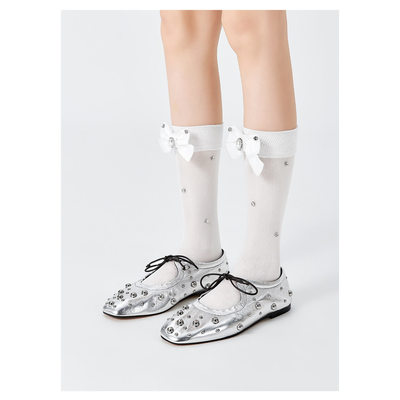 SHOESZOOO法式玛丽珍鞋女2026夏季新款真皮方头芭蕾舞鞋平底单鞋