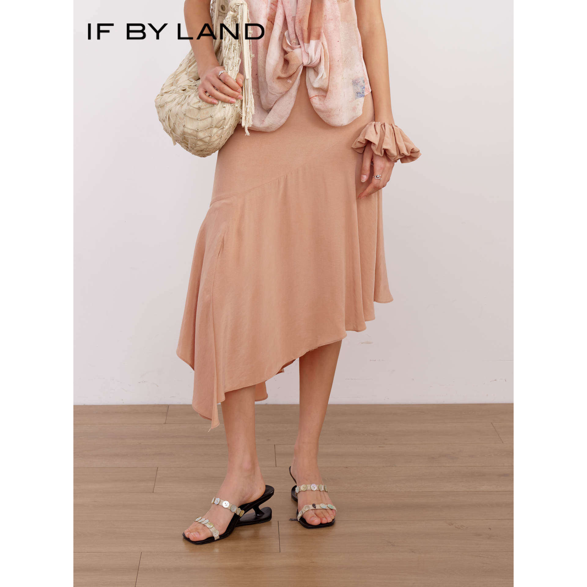 IF BY LAND 设计师品牌2026春夏新品多色丝巾款铜氨半裙