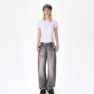 烫饰牛仔弯刀裤 13DE Doozoo系列 2025AW秋冬新款 MARZO