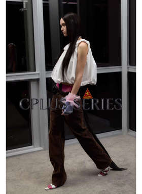 秋冬新品【CPLUS SERIES】植绒水洗做旧长裤